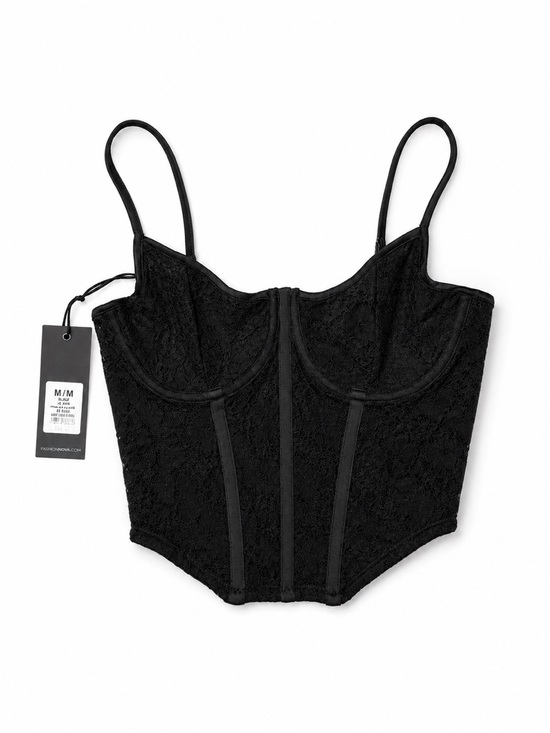 Forever 21 Tops - Forever 21 Black Lace Corset Bustier Top | Size M | Brand New With Tags